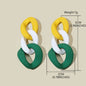 Color-Block Statement Resin Earrings