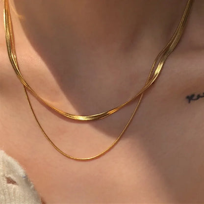 Double Layer Snake Chain Necklace