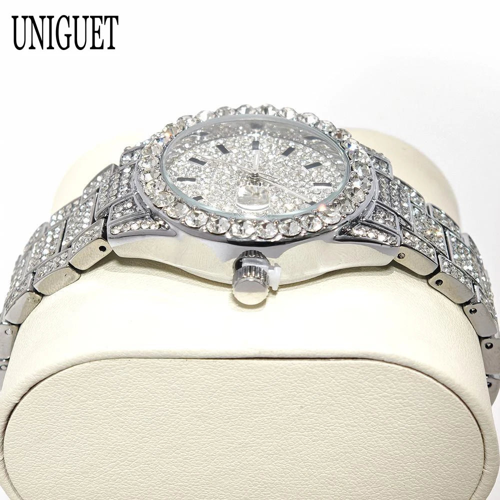 Iced Diamond Luxury Steel Watch