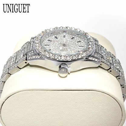 Iced Diamond Luxury Steel Watch
