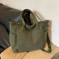 Corduroy Square Commuter Shoulder Bag