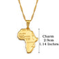 Heritage Africa Map Pendant Necklace