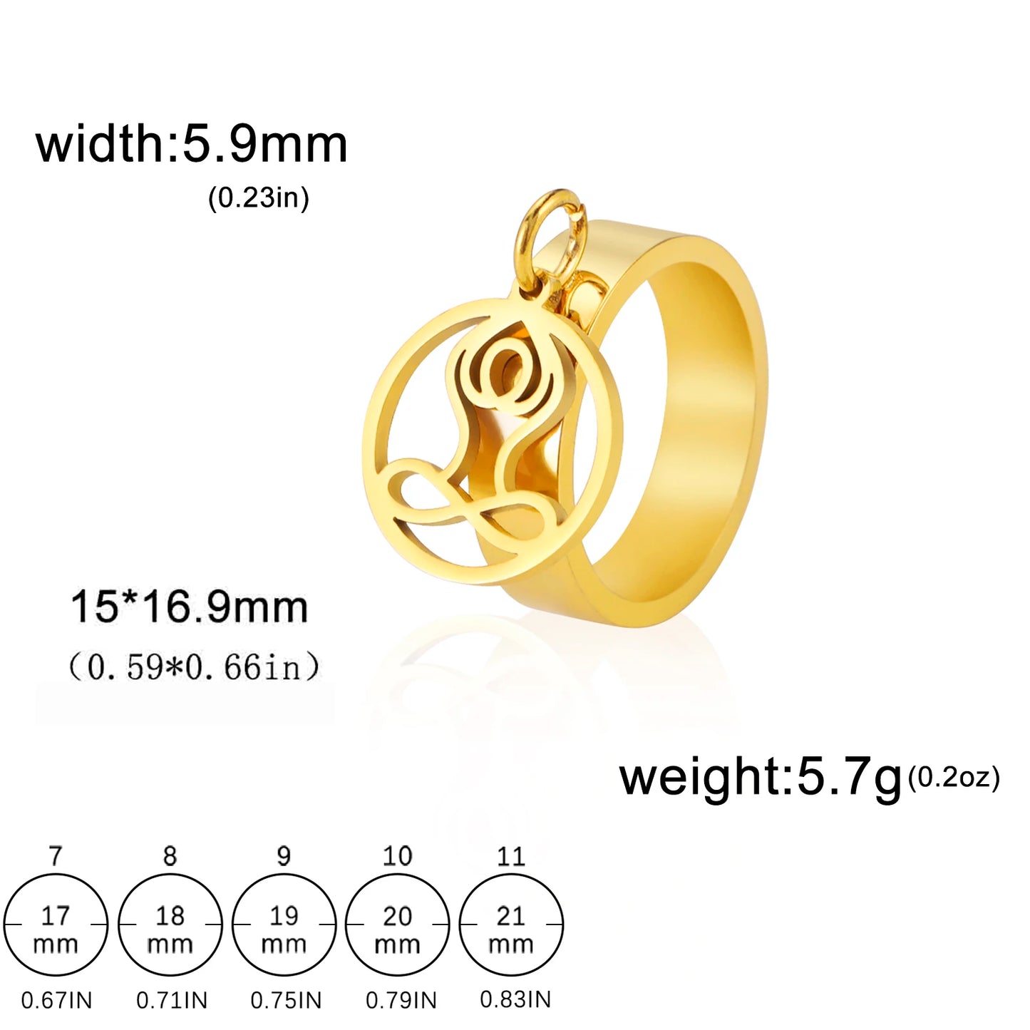 Minimalist Floral Stainless Steel Ring