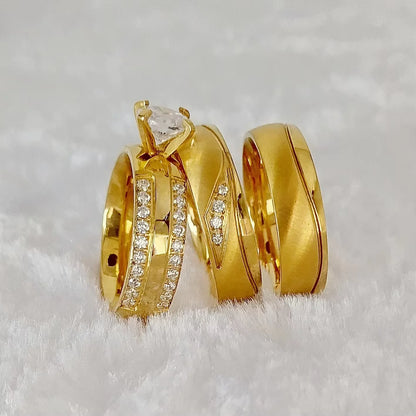 Frosted Gilded Promise Engagement Ring