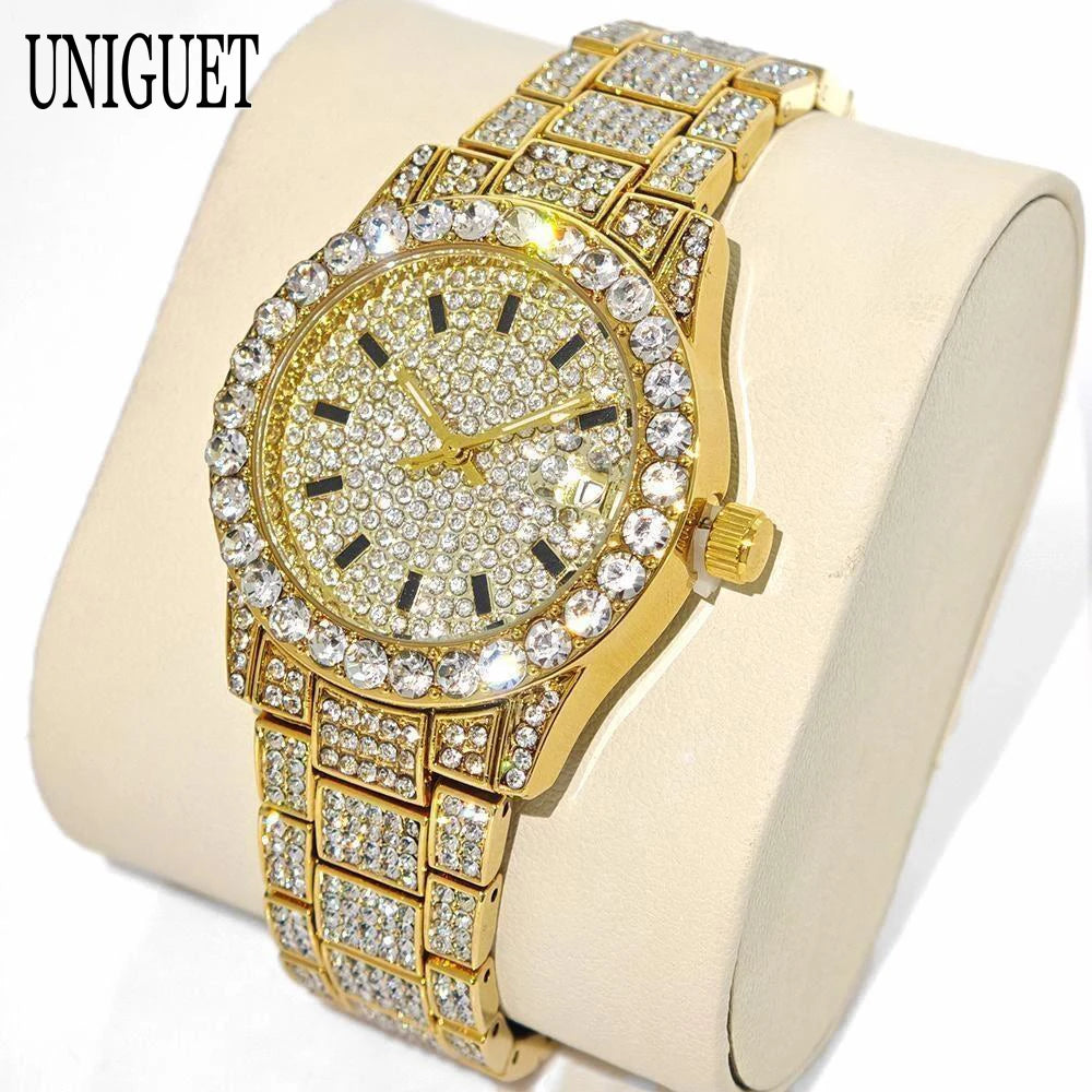 Iced Diamond Luxury Steel Watch