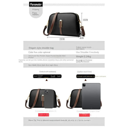 Designer Flap Cowhide Messenger Bag