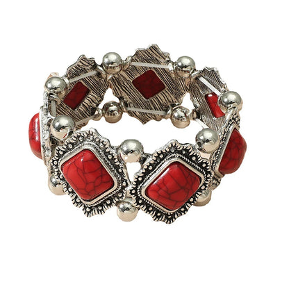 Vintage Elastic Statement Bead Bracelet