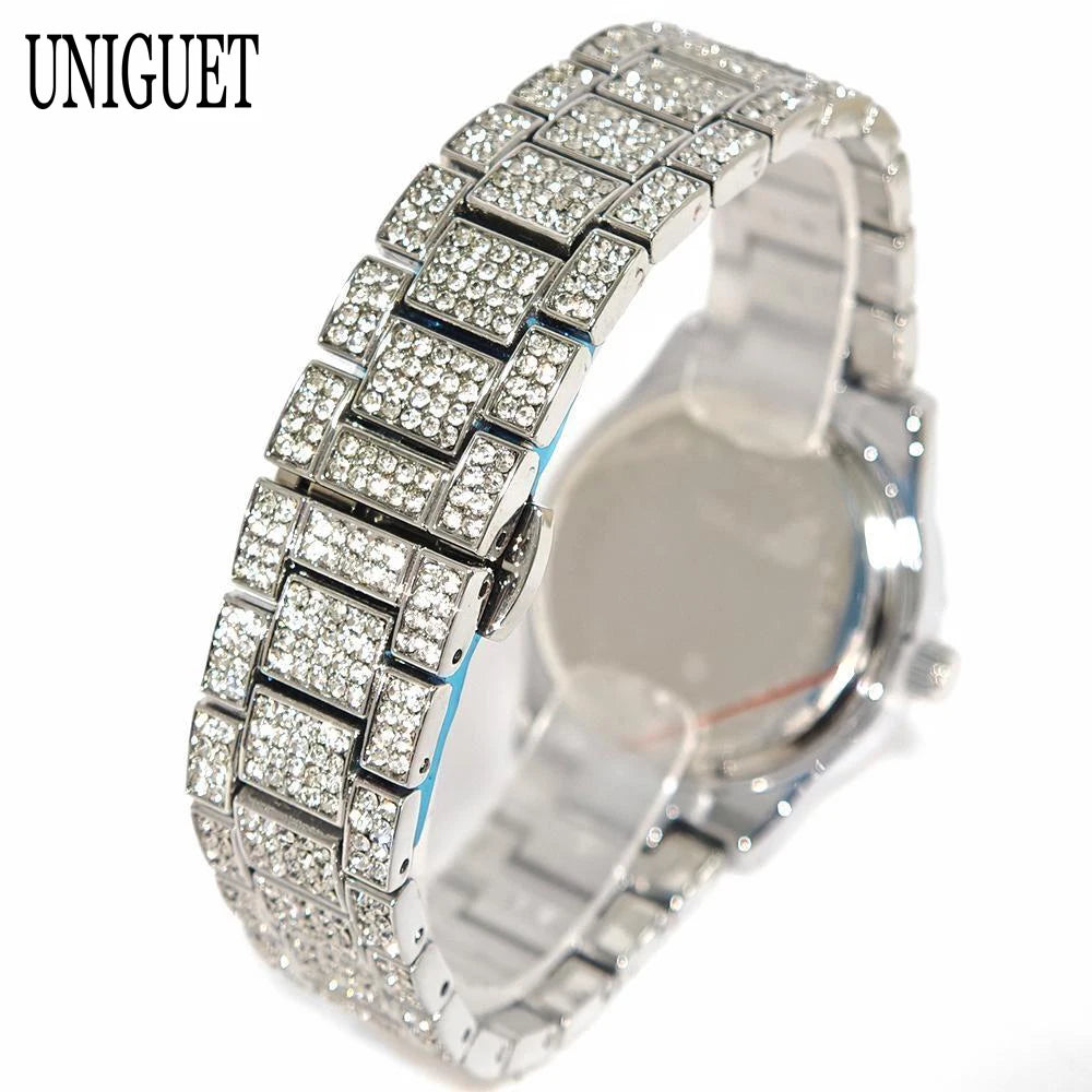 Iced Diamond Luxury Steel Watch