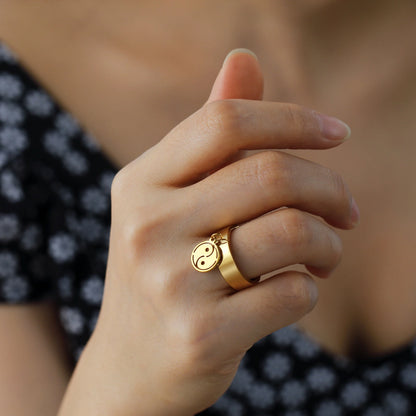 Minimalist Floral Stainless Steel Ring