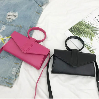 Minimalist Diagonal Designer Leather Clutch
