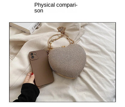 Sculpted Heart Metal Evening Clutch
