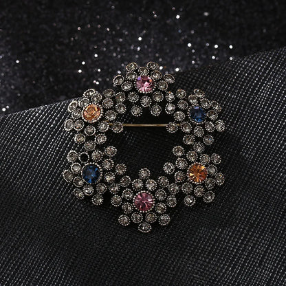 Rhinestone Ginkgo Crystal Office Brooch