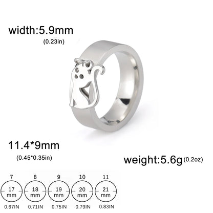 Minimalist Floral Stainless Steel Ring