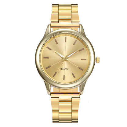 Rhinestone Gilded Mesh Bracelet Watch