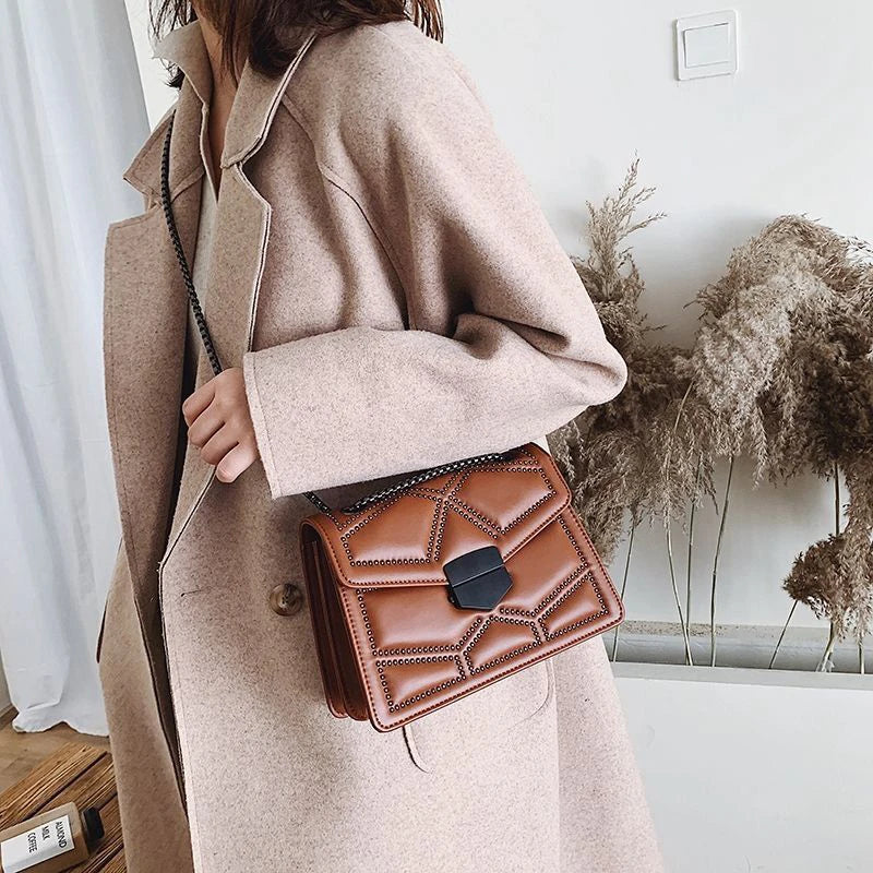Rivet Vintage Chain Crossbody Bag