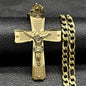 Gilded Bible Prayer Crucifix Necklace
