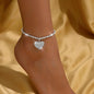 Copper Inlaid Diamond Foot Anklet