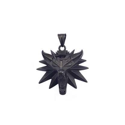 Viking Wolf Head Punk Necklace