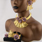 Purple Flower Noble Jewelry Set