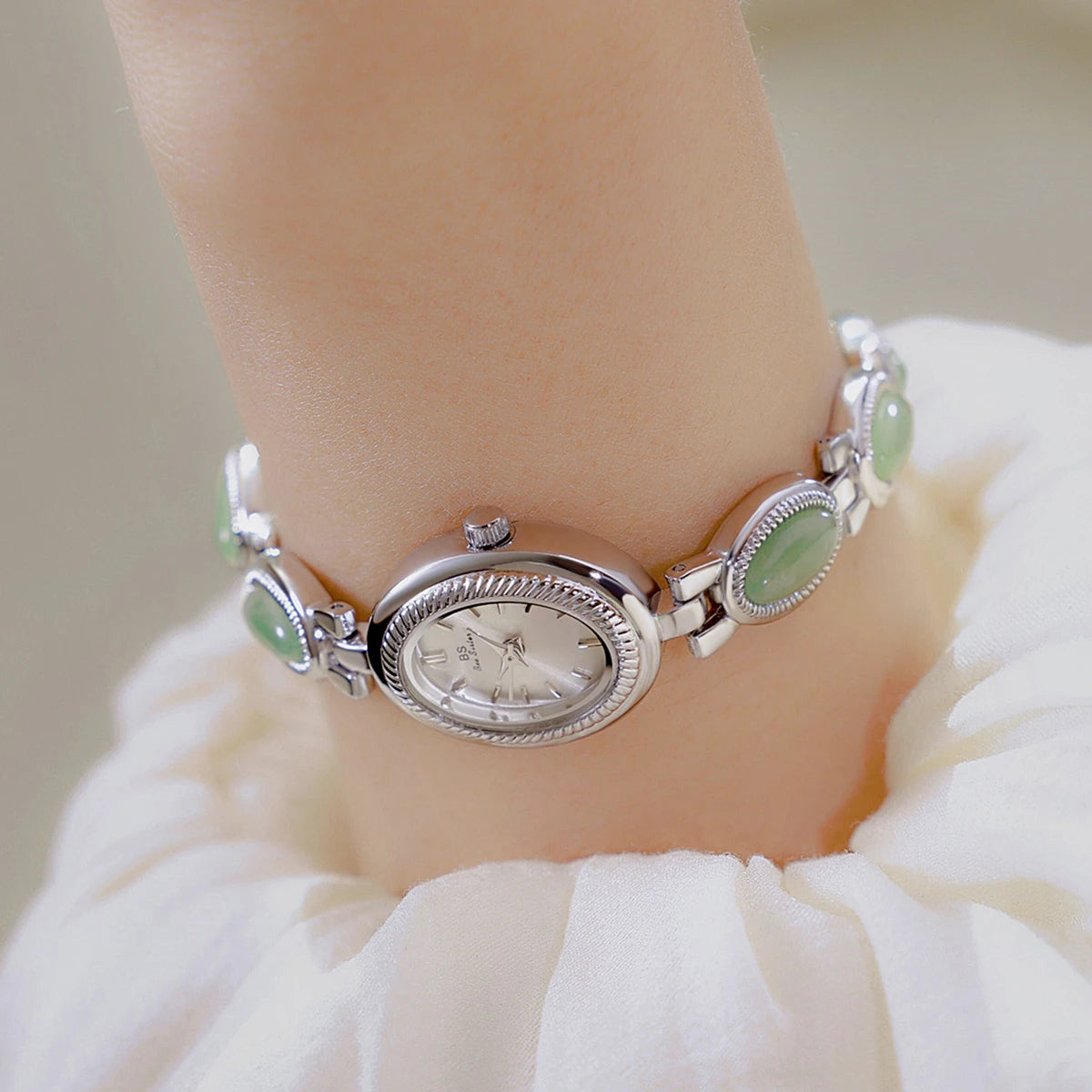 Jade Bead Bracelet Jewelry Watch