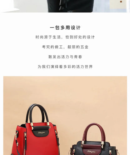European Color-Block Office Wallet Bag