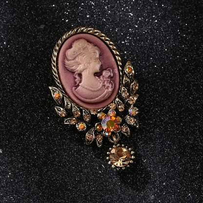 Rhinestone Ginkgo Crystal Office Brooch