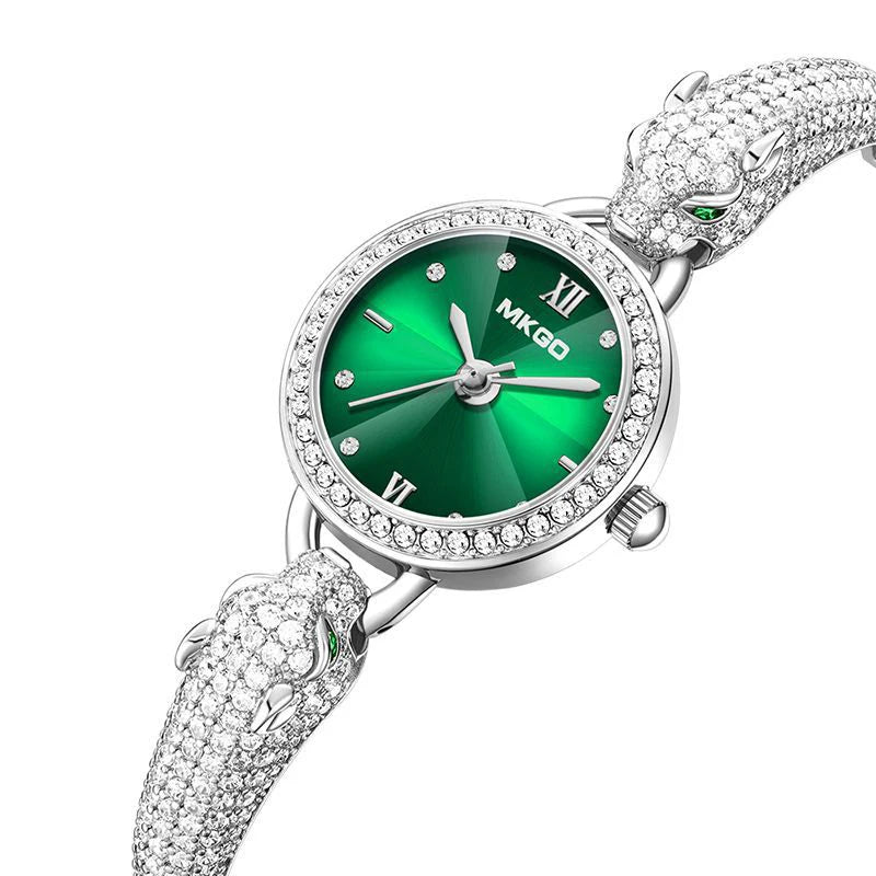 Leopard Inlaid Diamond Jewelry Watch
