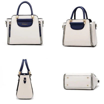 European Color-Block Office Wallet Bag