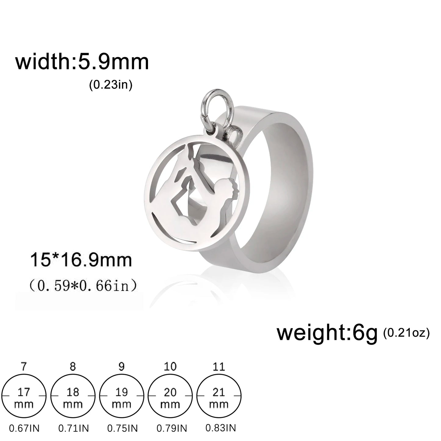 Minimalist Floral Stainless Steel Ring