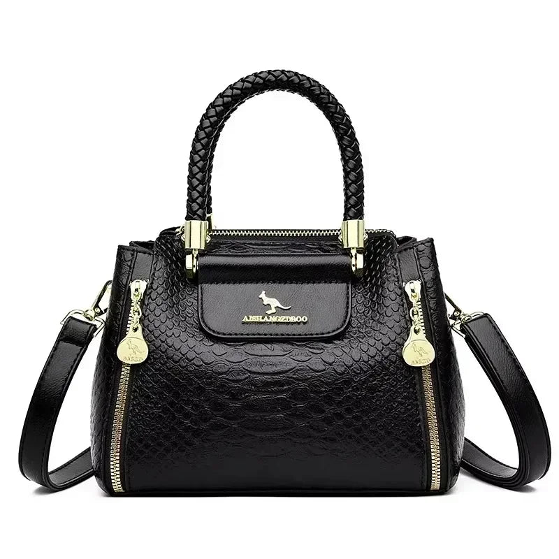 Iconic Grained Leather Crossbody Bag