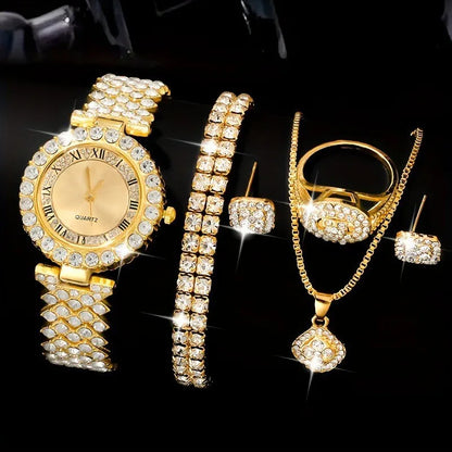 Full 5-Piece Jewelry Watch Suite