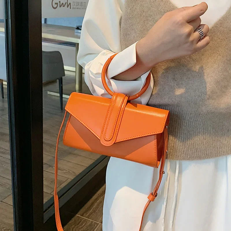Minimalist Diagonal Designer Leather Clutch