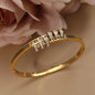 Hollow Crystal Half Face Bangle