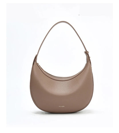 Minimalist Crescent Leather Underarm Bag