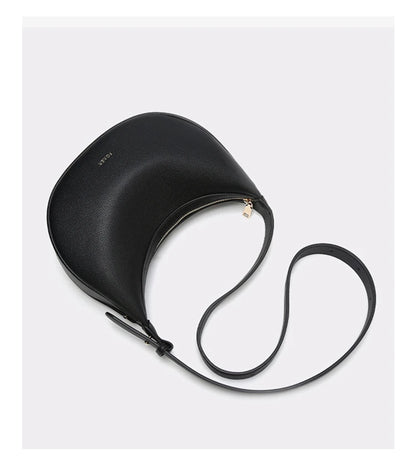 Minimalist Crescent Leather Underarm Bag