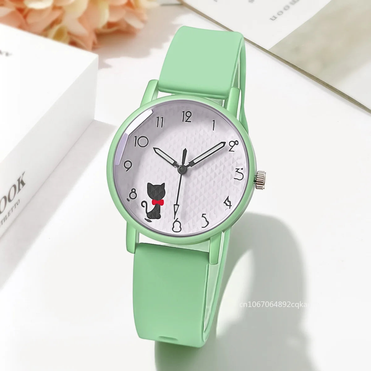 Whimsical Cat Silicone Kids Watch