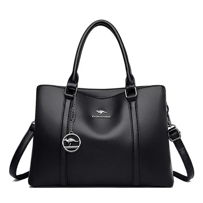 Masterpiece Grained Leather Messenger Bag