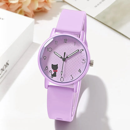 Whimsical Cat Bracelet Silicone Watch