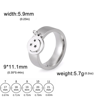 Minimalist Floral Stainless Steel Ring