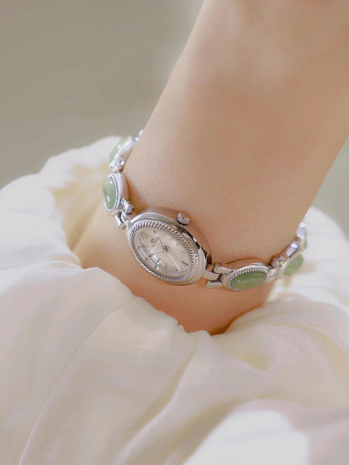 Jade Bead Bracelet Jewelry Watch