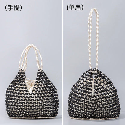 Retro Summer Handwoven Bucket Bag