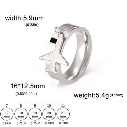 Minimalist Floral Stainless Steel Ring