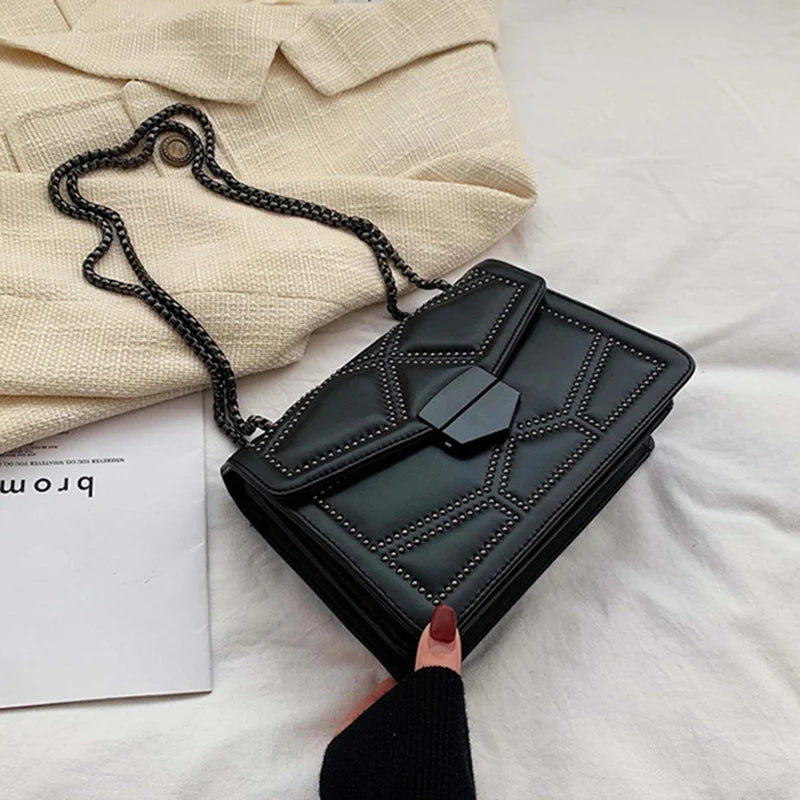 Rivet Vintage Chain Crossbody Bag