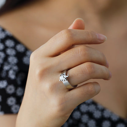 Minimalist Floral Stainless Steel Ring