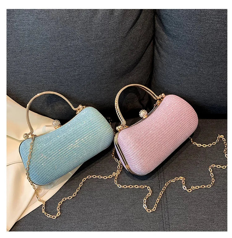 Sculpted Heart Metal Evening Clutch