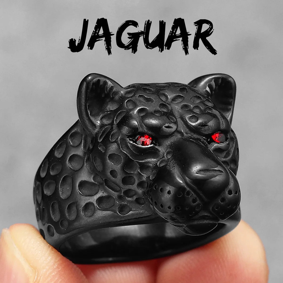 Leopard Animal Punk Biker Ring