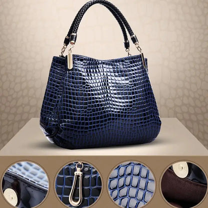 Crocodile Embossed Grand Commuter Tote
