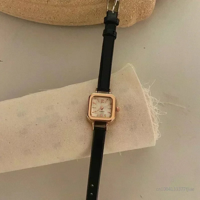 Elegant Square Dial Leather Watch
