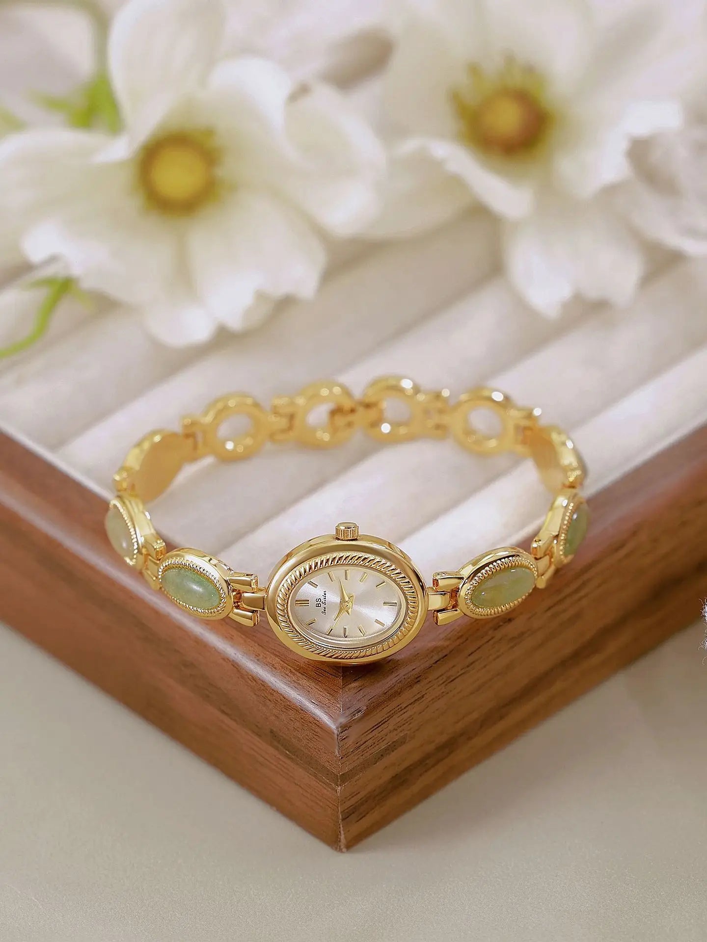 Jade Bead Bracelet Jewelry Watch