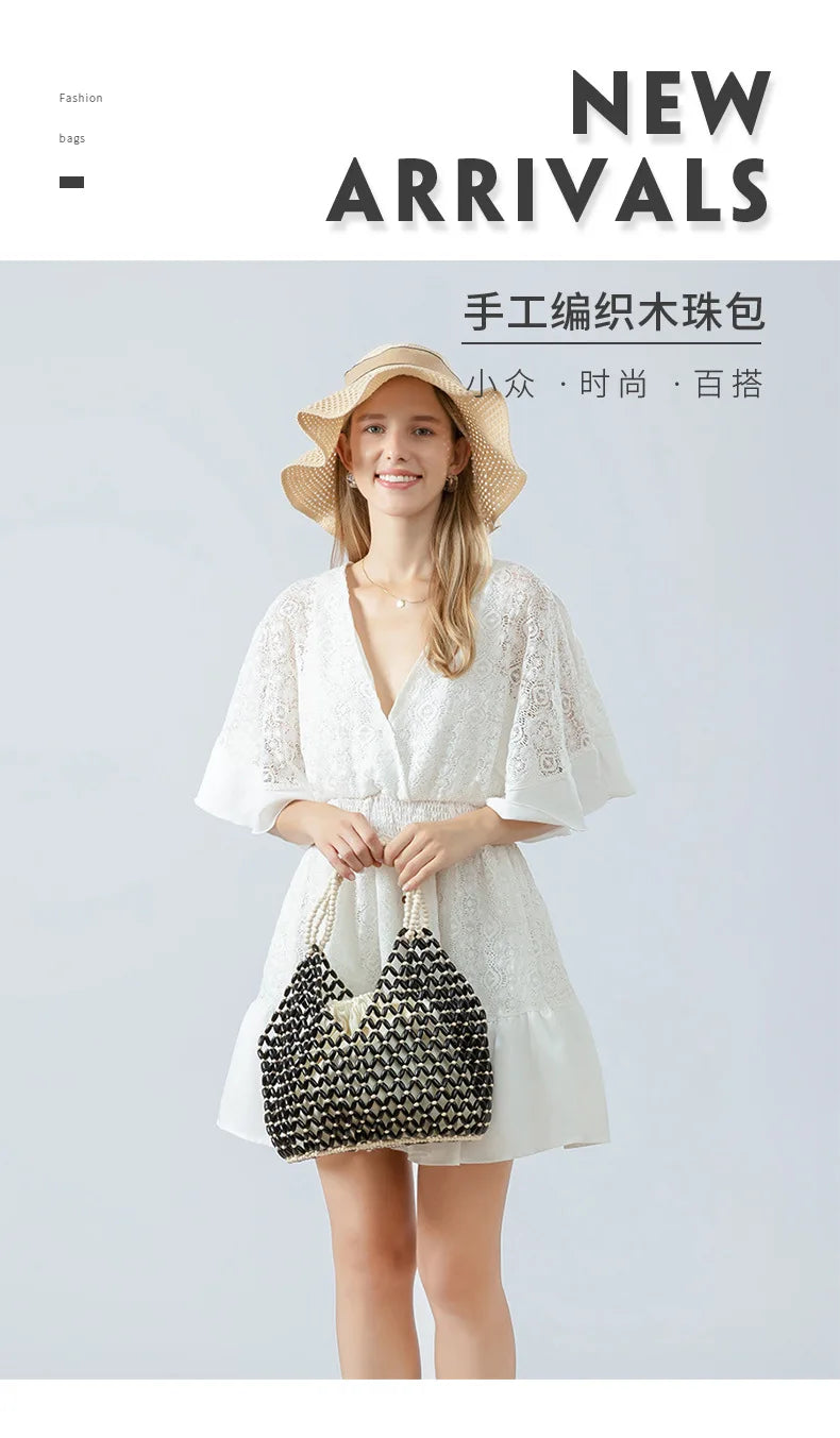 Retro Summer Handwoven Bucket Bag
